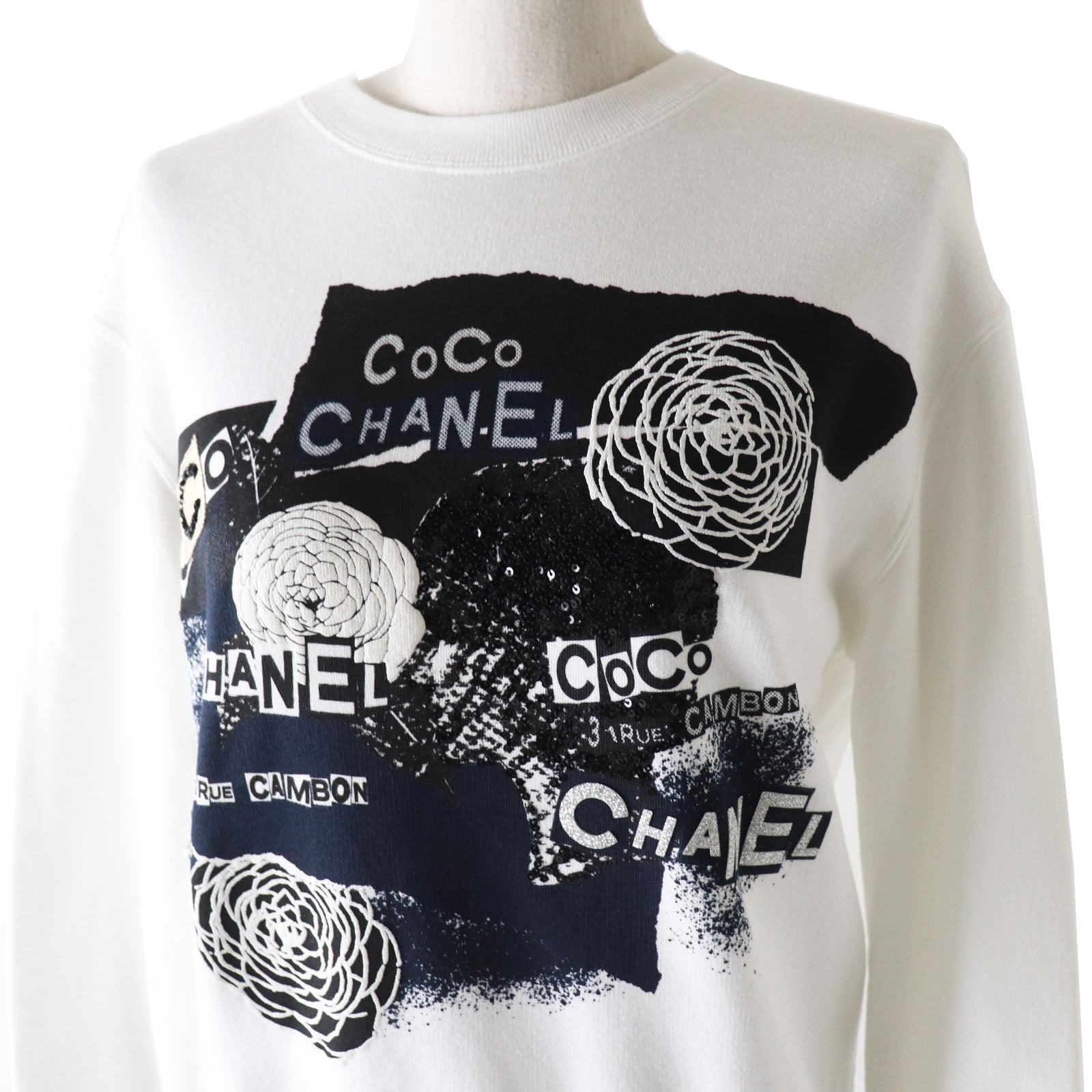Top Quality Chanel Graphic Logo Sweatshirt Cotton XS