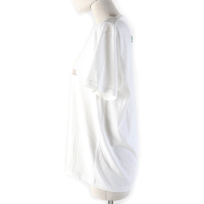 Top Quality Chanel Cotton Rhinestone Logo T-shirt White S