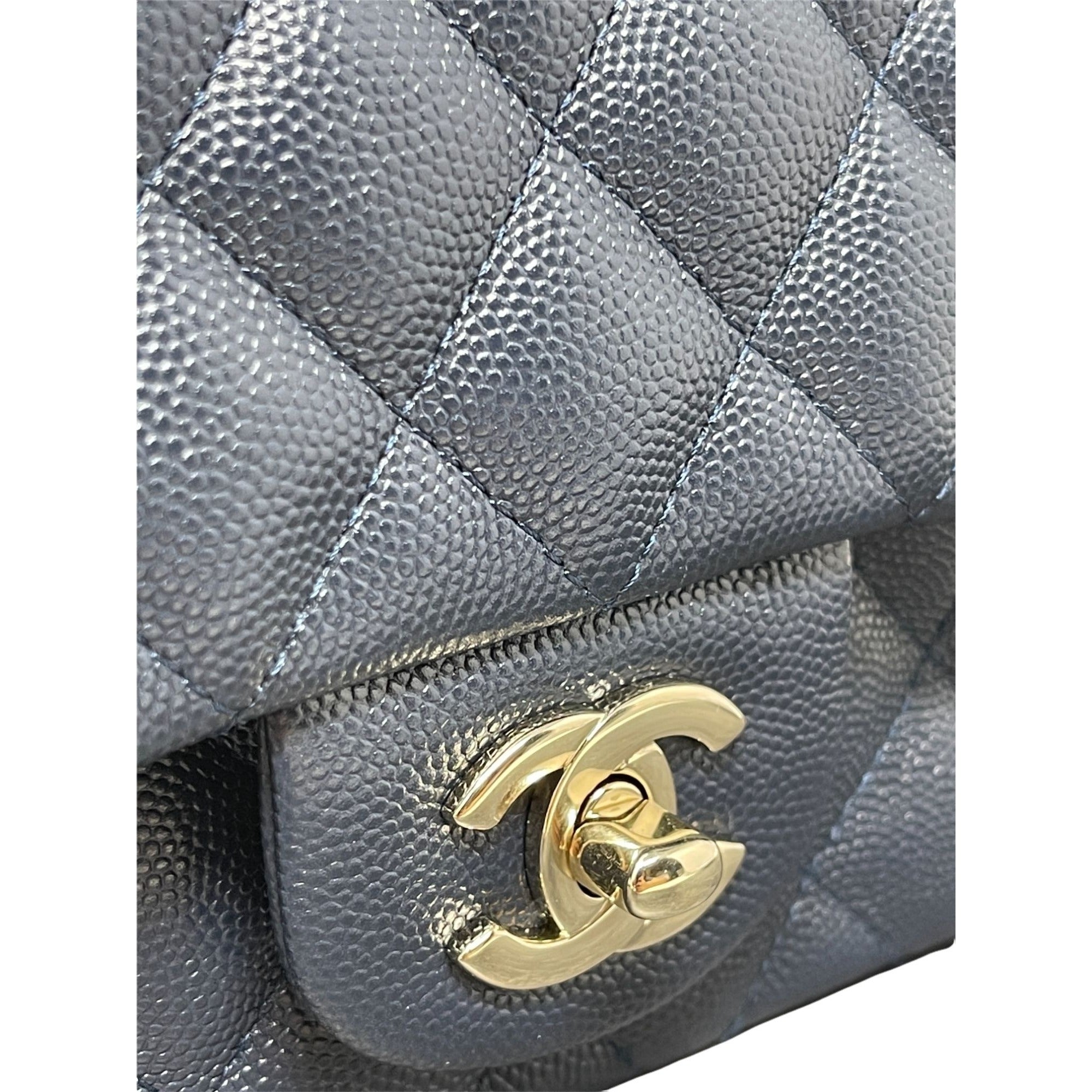 Top Quality Chanel Top Quality Chanel Caviar Quilted Mini Rectangular New - Dark Blue