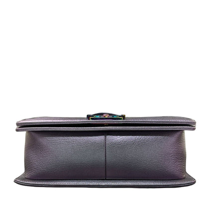 Top Quality Chanel Top Quality Chanel Boy New Bag Quilted Iridescent Goatskin Old Medium - Purple