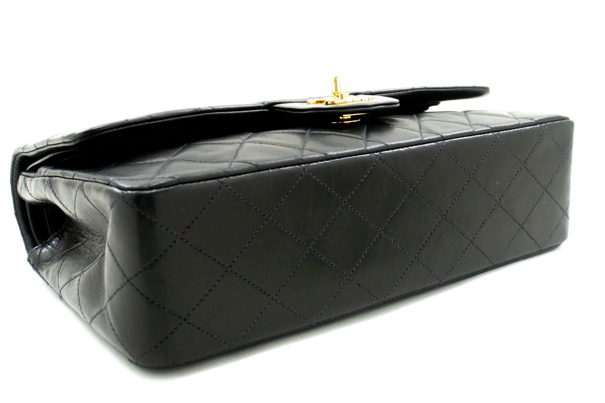 Top Quality Chanel Classic Double New 10 Chain Shoulder Bag Black Lambskin