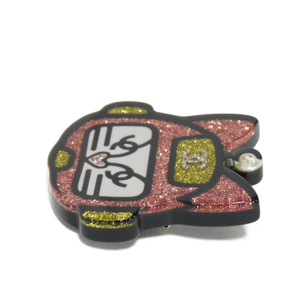 Top Quality Chanel Glitter Coco Mark Cat Robot Brooch