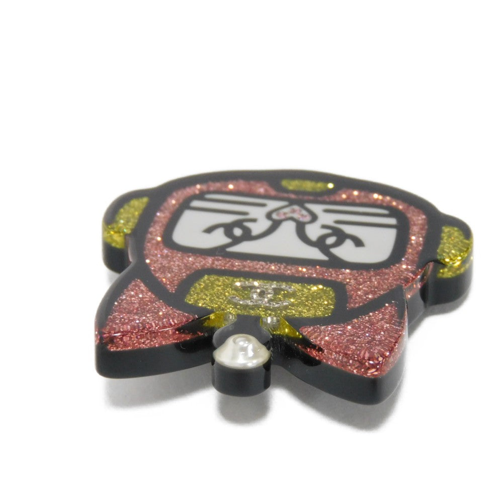 Top Quality Chanel Glitter Coco Mark Cat Robot Brooch