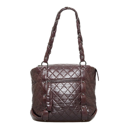 Top Quality Chanel Cocomark  Line Chain Shoulder Bag s Bag Brown Silver Leather Ladies CHANEL