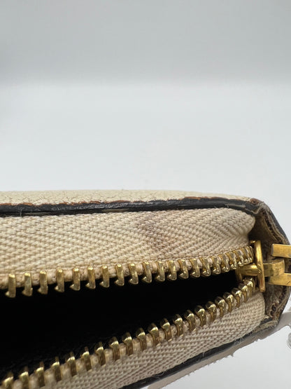 Celine Zip Around Calfskin Designer Leather Wallet