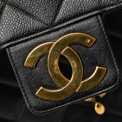 Top Quality Chanel Top Quality Chanel MATRESSE HANDBACK CABIAS SKIN BLACK LADY'S WORKSHOP