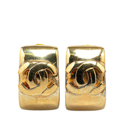 Top Quality Chanel Vintage Coco Mark Earrings Gold