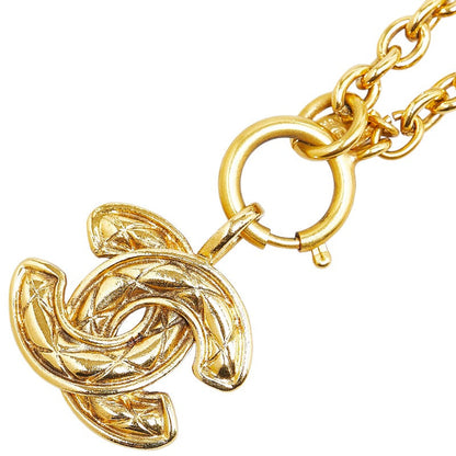 Top Quality Chanel Matelasse Coco Mark Necklace Gold