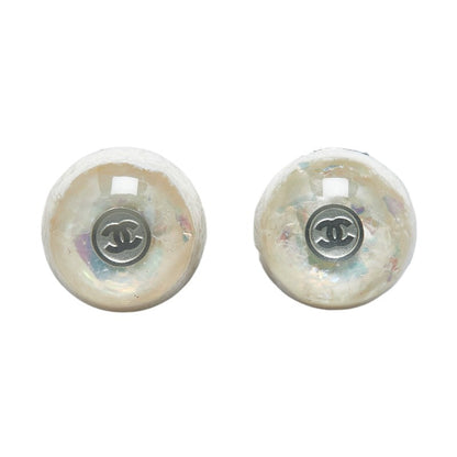 Top Quality Chanel Coco Mark Earrings Silver White