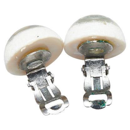 Top Quality Chanel Coco Mark Earrings Silver White
