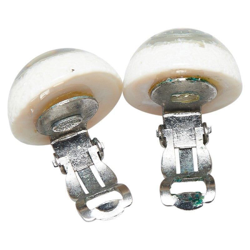 Top Quality Chanel Coco Mark Earrings Silver White