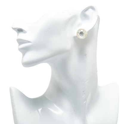 Top Quality Chanel Coco Mark Earrings Silver White