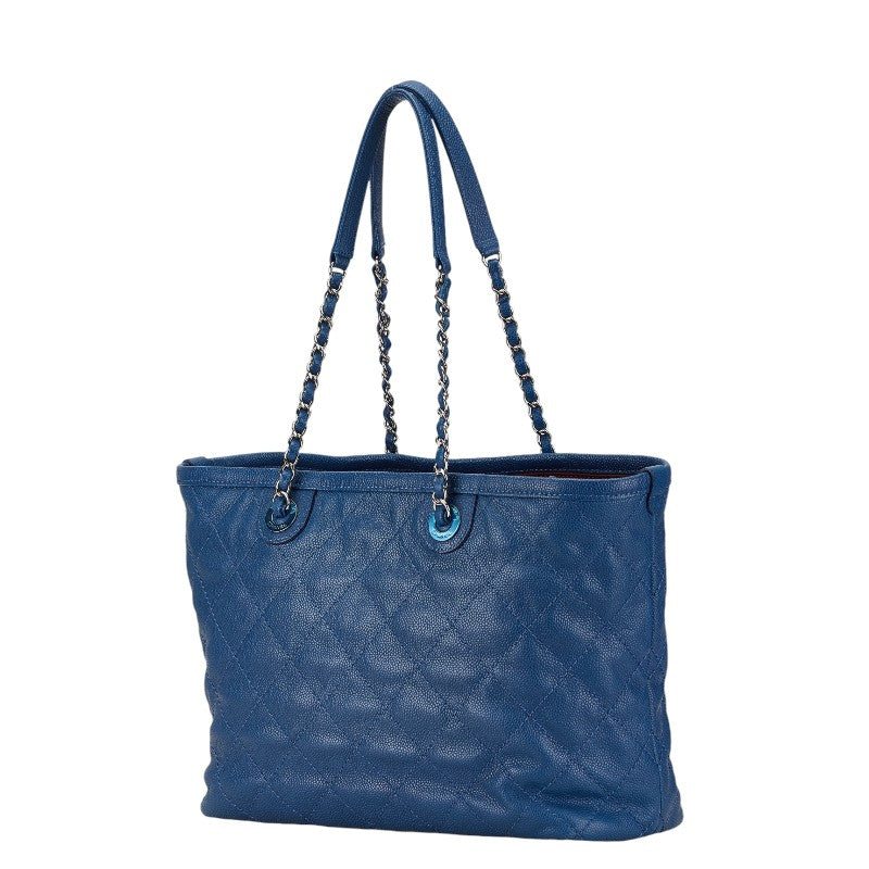 Top Quality Chanel Caviar Skin Matelasse Coco Mark Chain Tote