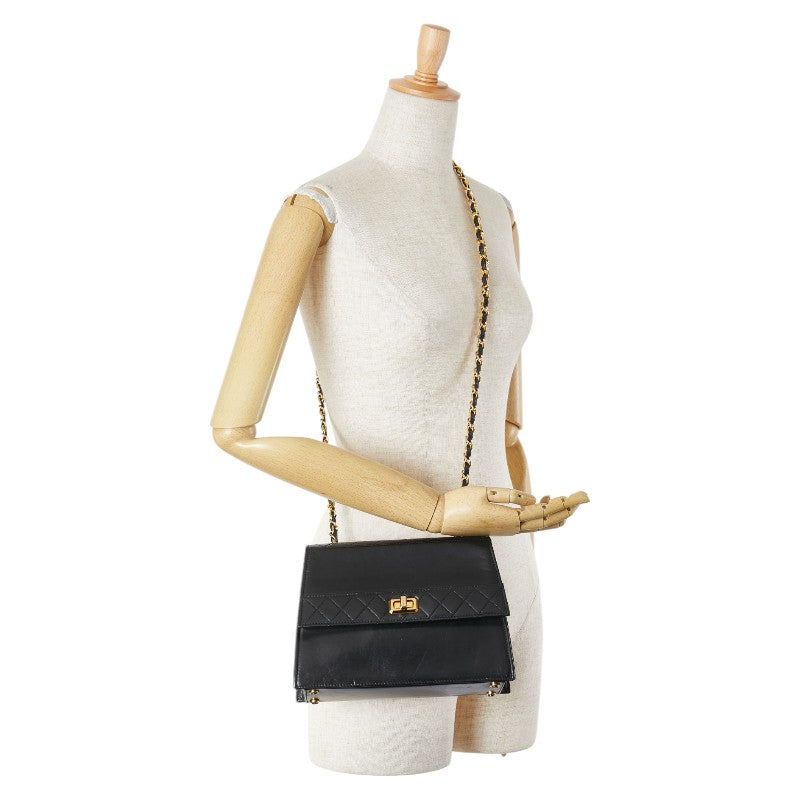 Top Quality Chanel Matelasse 2.55 Chain Shoulder Bag Black Gold