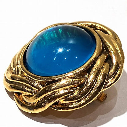 Top Quality Chanel Blue Stone Earrings Clip