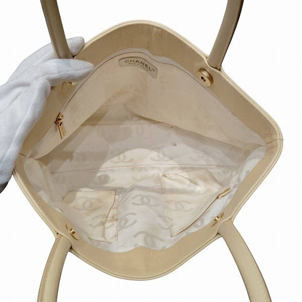 Top Quality Chanel Lambskin Tote Handbag Beige