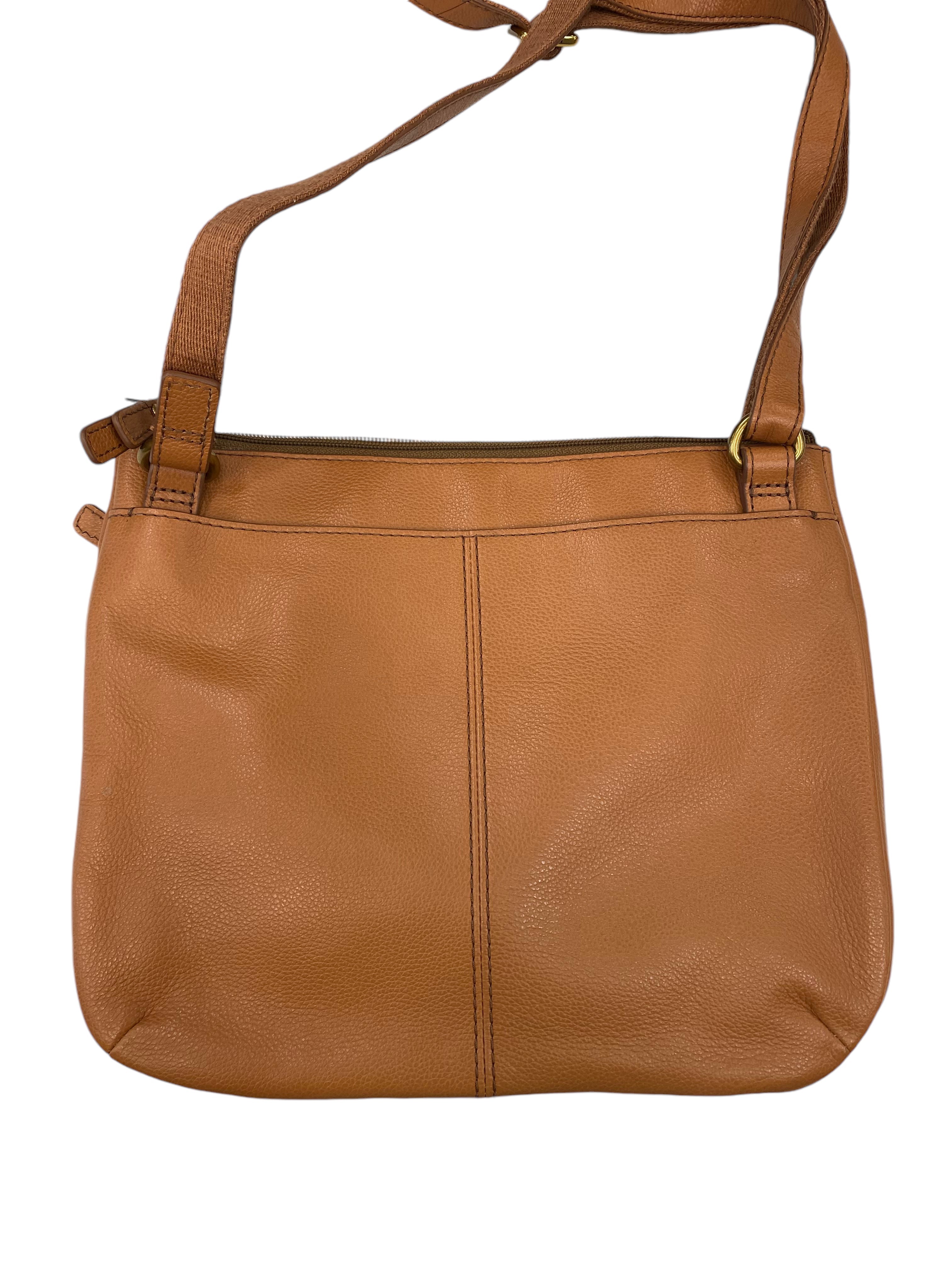 Handbag Leather By Fossil. Size: Medium