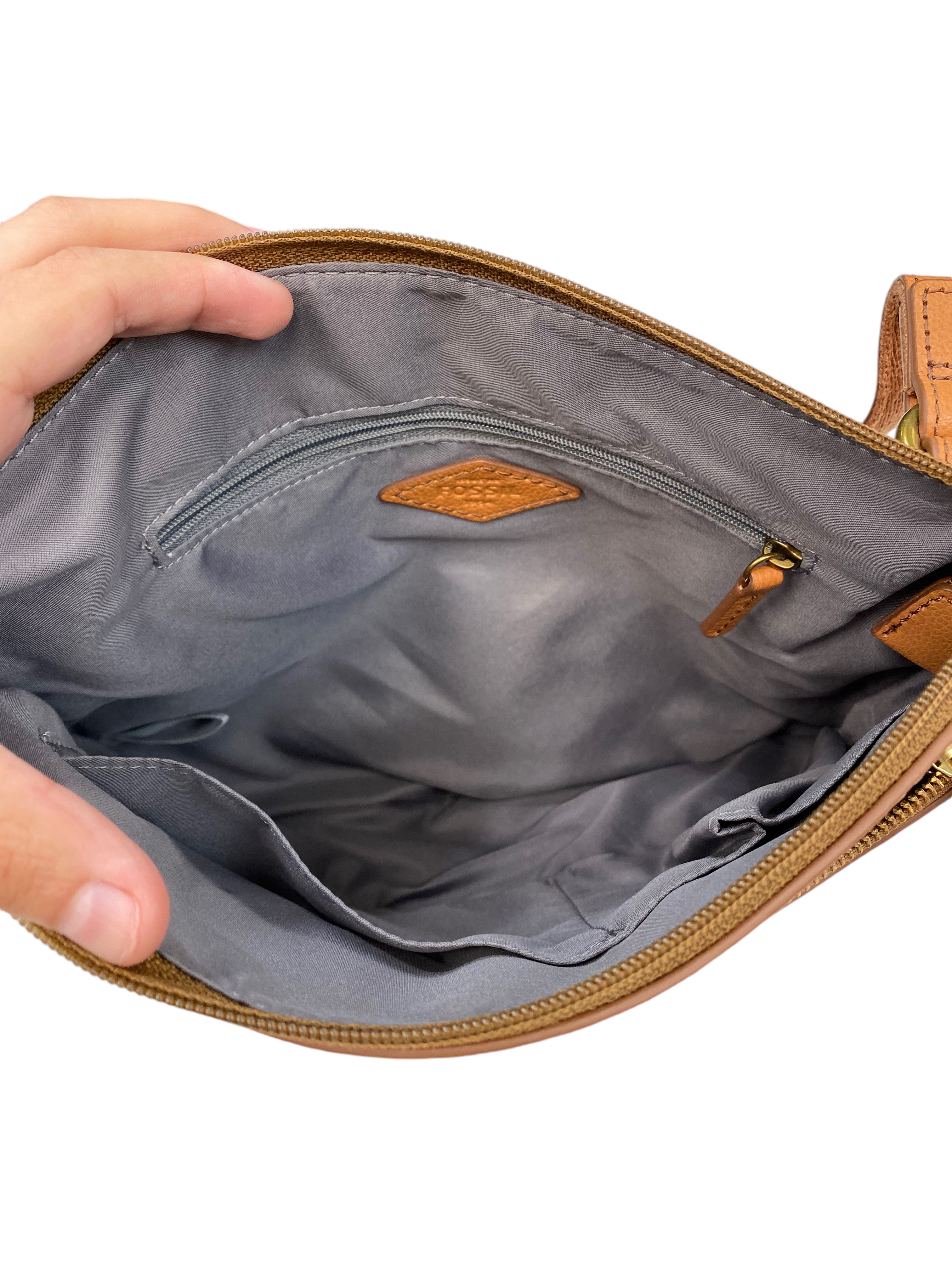 Handbag Leather By Fossil. Size: Medium