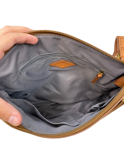 Handbag Leather By Fossil. Size: Medium