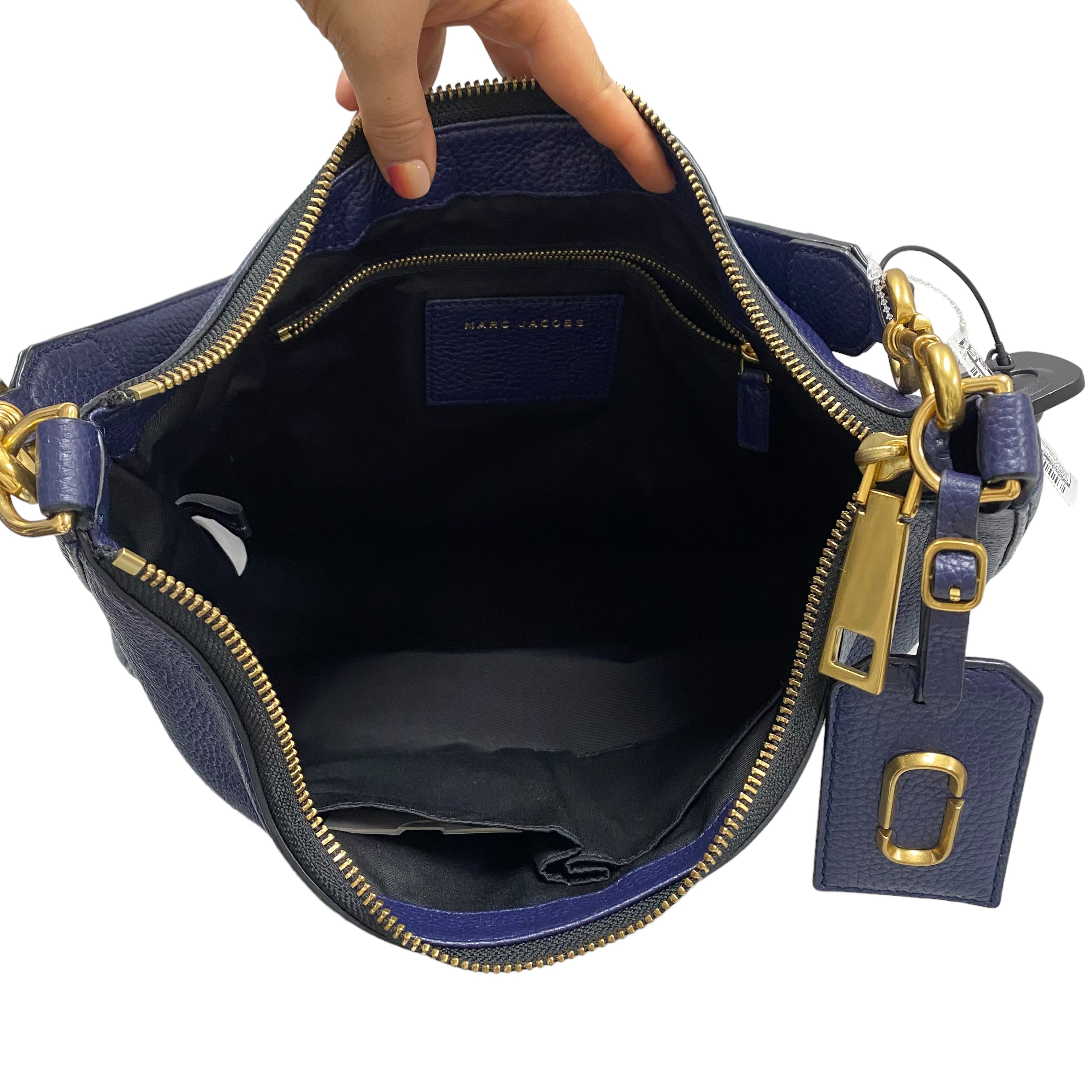 Navy Handbag Designer Marc Jacobs. Size Large