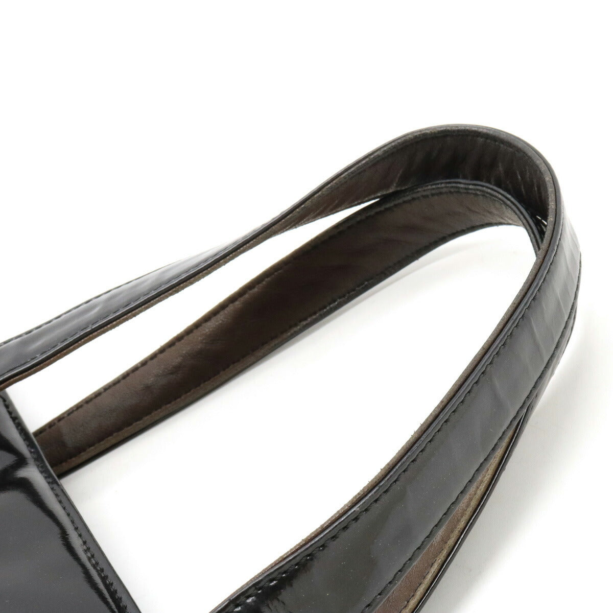 Top Quality Chanel Logo Patent Leather Tote Bag Black