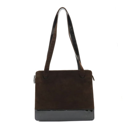 Top Quality Chanel Suede Patent Leather Tote Bag