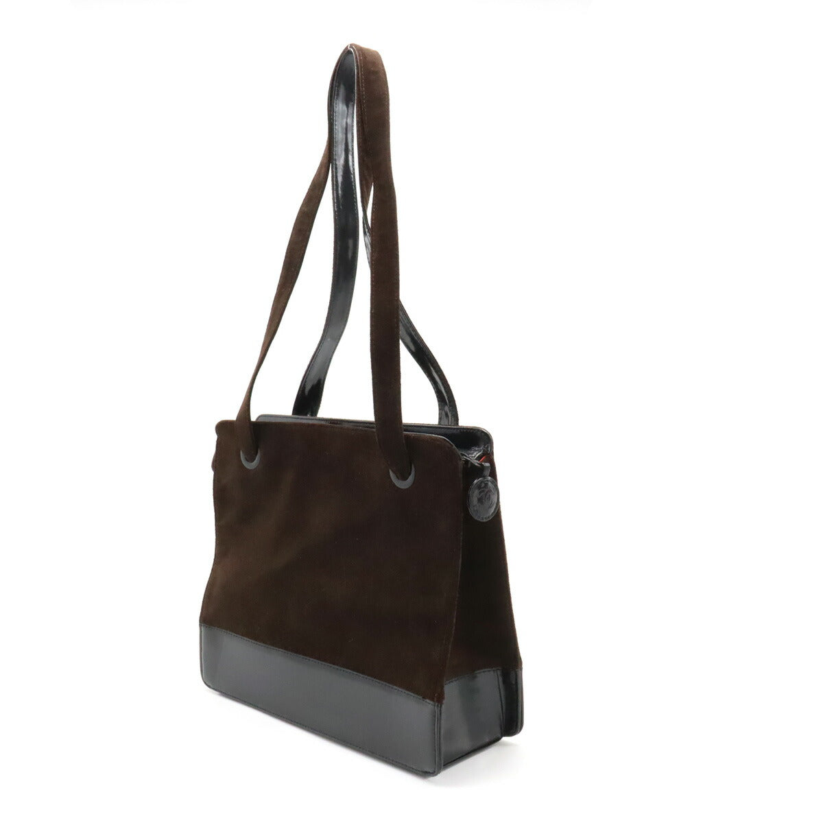 Top Quality Chanel Suede Patent Leather Tote Bag