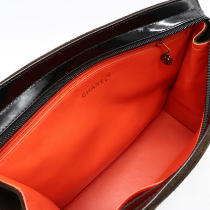 Top Quality Chanel Suede Patent Leather Tote Bag
