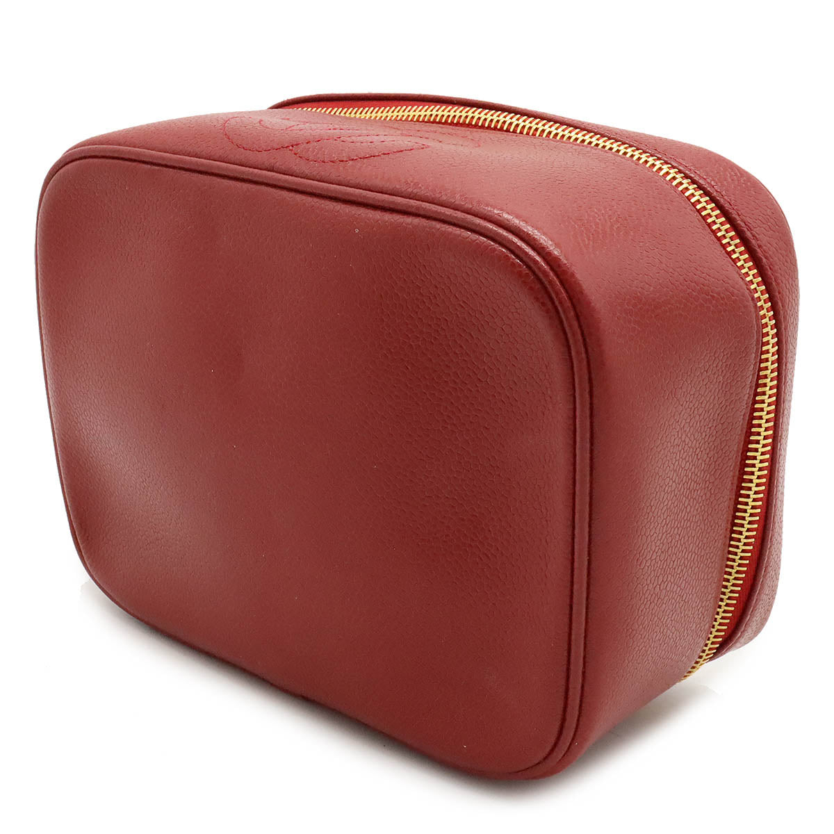 Top Quality Chanel Caviar Vanity Handbag Red Leather