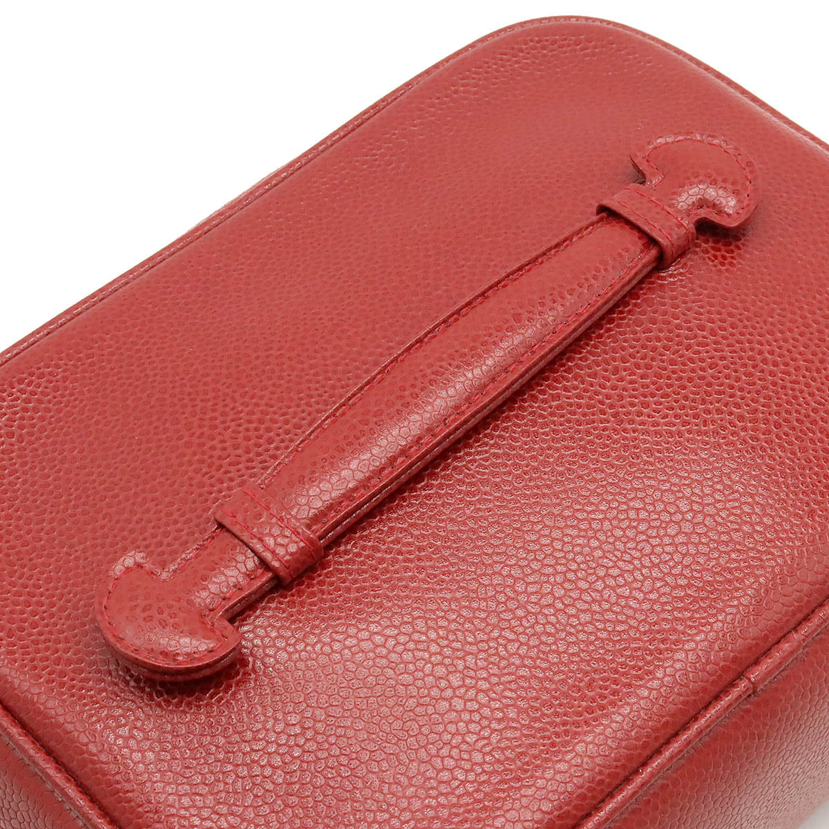 Top Quality Chanel Caviar Vanity Handbag Red Leather