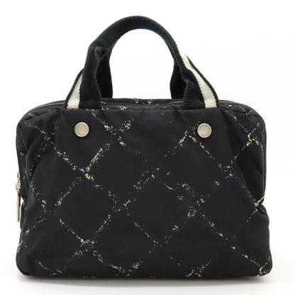 Top Quality Chanel Nylon Mini Boston Handbag Black Red