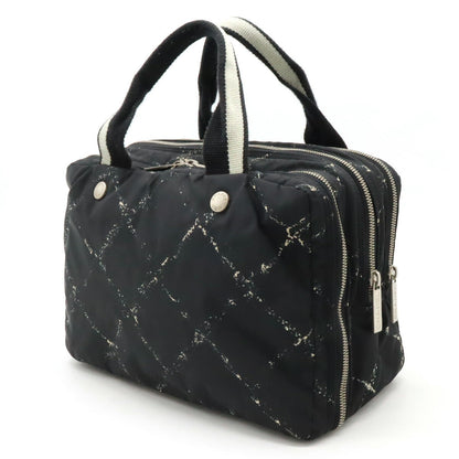 Top Quality Chanel Nylon Mini Boston Handbag Black Red
