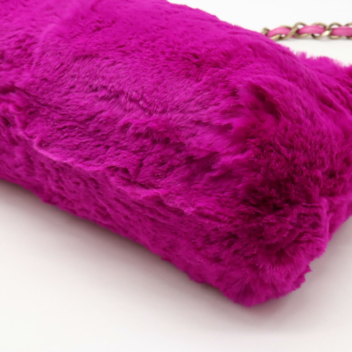 Top Quality Chanel Rabbit Fur Leather Shoulder Bag