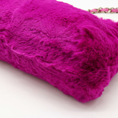 Top Quality Chanel Rabbit Fur Leather Shoulder Bag