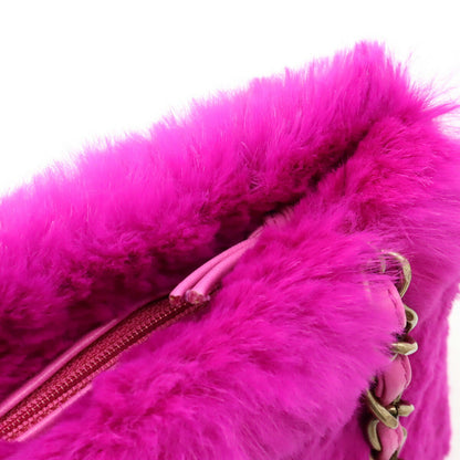 Top Quality Chanel Rabbit Fur Leather Shoulder Bag