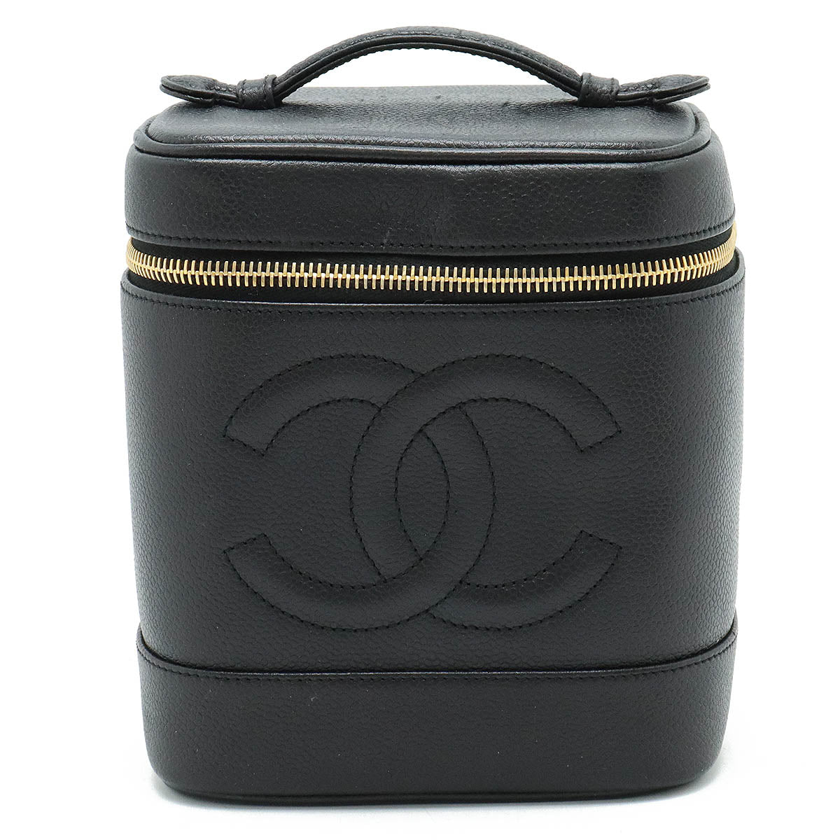 Top Quality Chanel Caviar Vanity Bag Black Leather