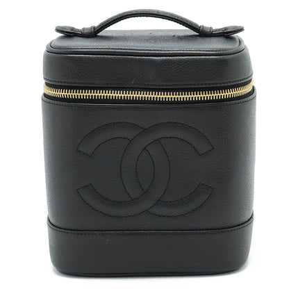 Top Quality Chanel Caviar Vanity Bag Black Leather