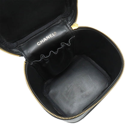 Top Quality Chanel Caviar Vanity Bag Black Leather