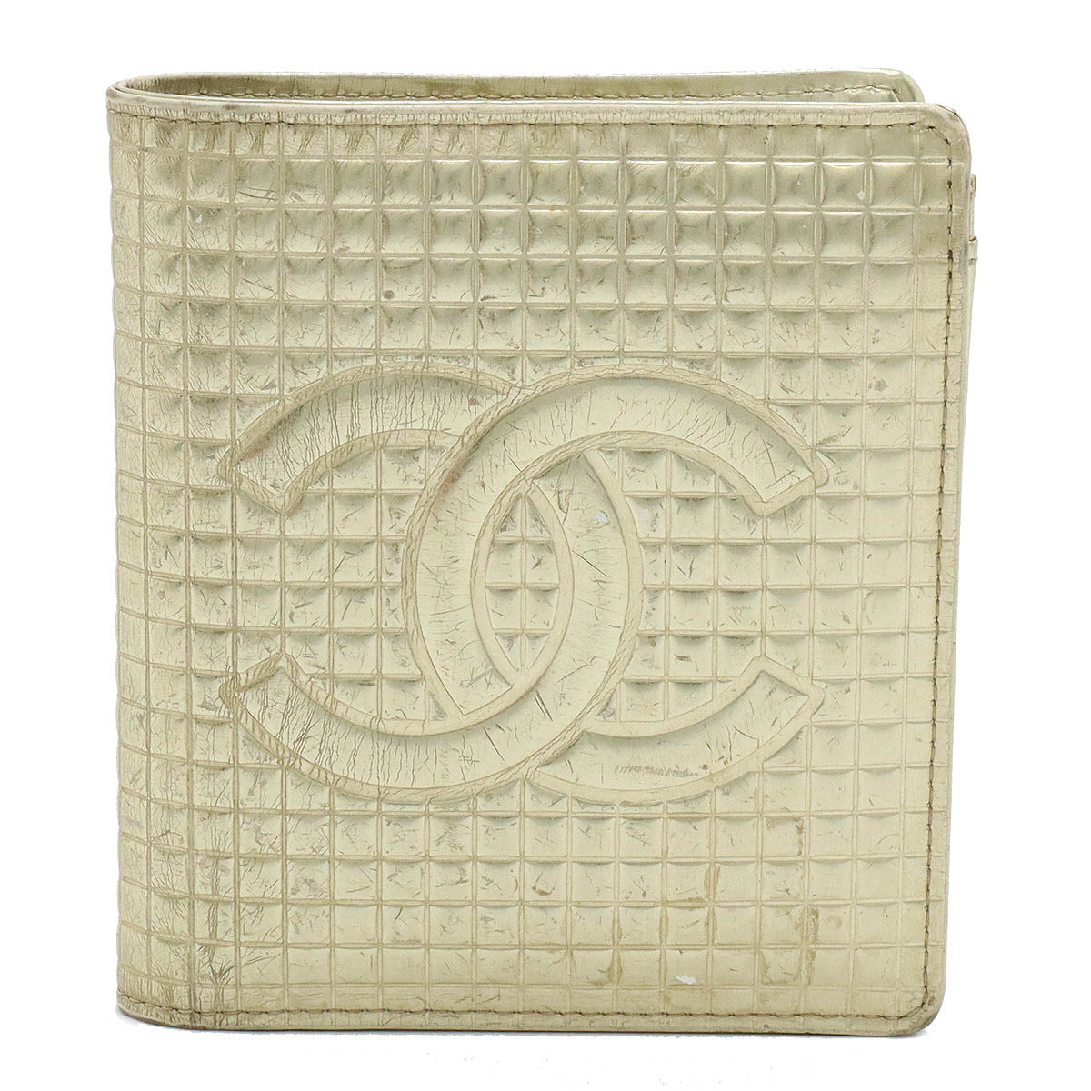 Top Quality Chanel Metallic Leather Micro Chocolate Bar Wallet