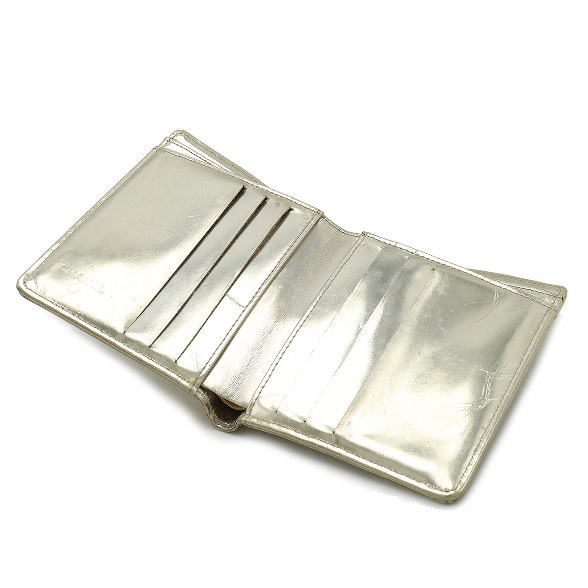 Top Quality Chanel Metallic Leather Micro Chocolate Bar Wallet