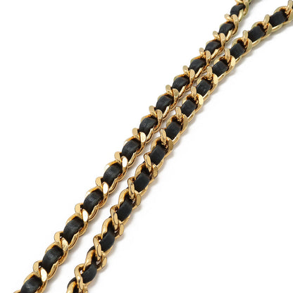 Top Quality Chanel Coco Mark Chain Wallet Patent Leather Black