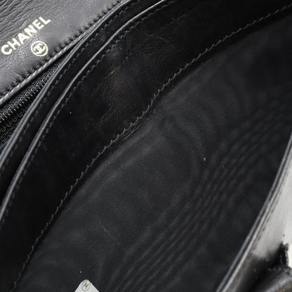 Top Quality Chanel Coco Mark Chain Wallet Patent Leather Black