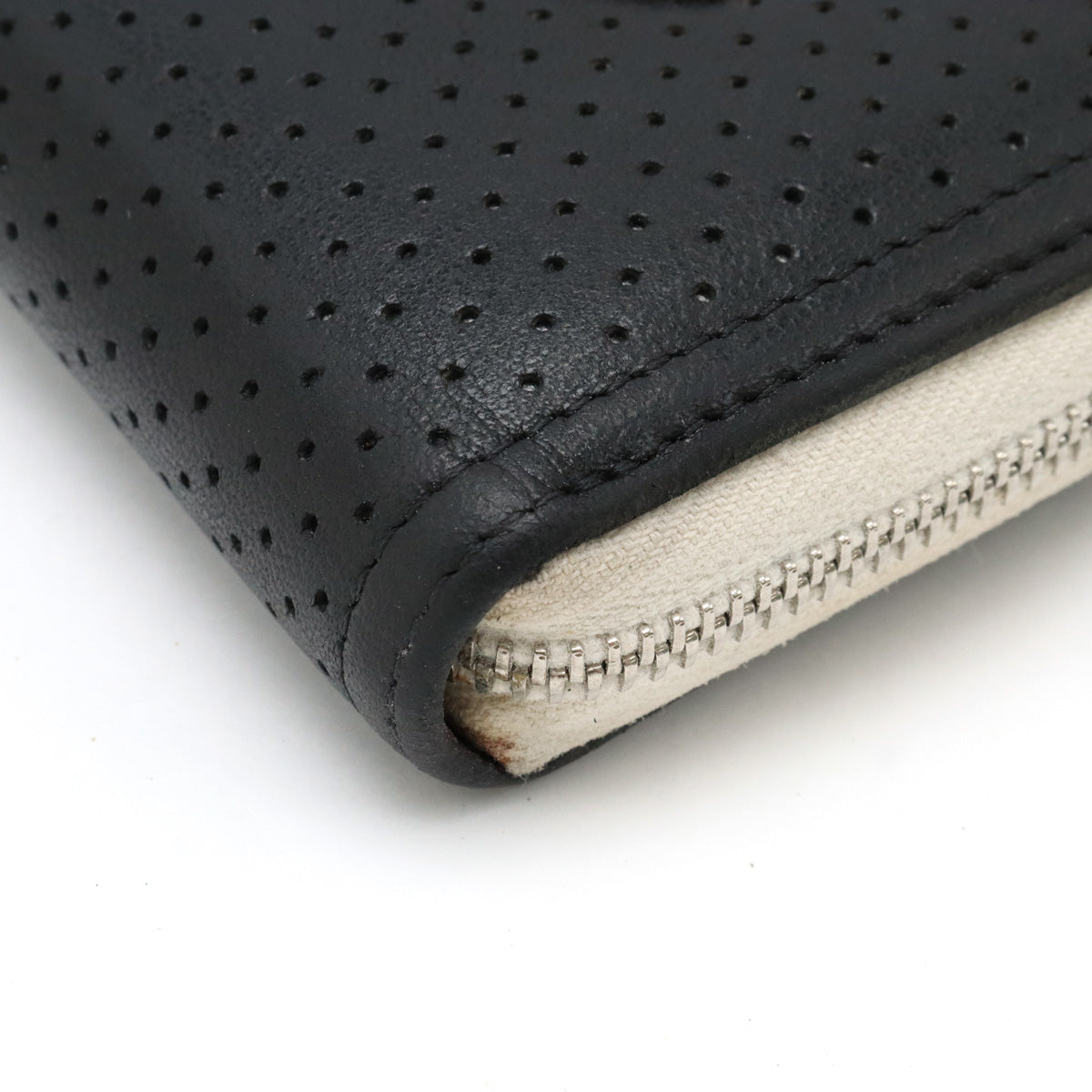Top Quality Chanel Leather Card Case Black Ivory
