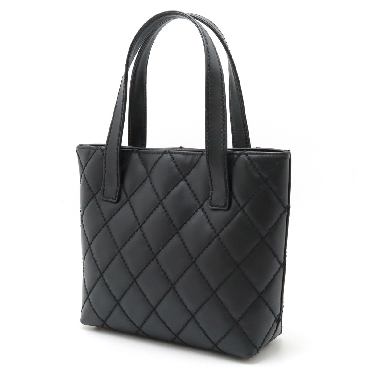 Top Quality Chanel Wild Stitch Leather Tote Bag Black