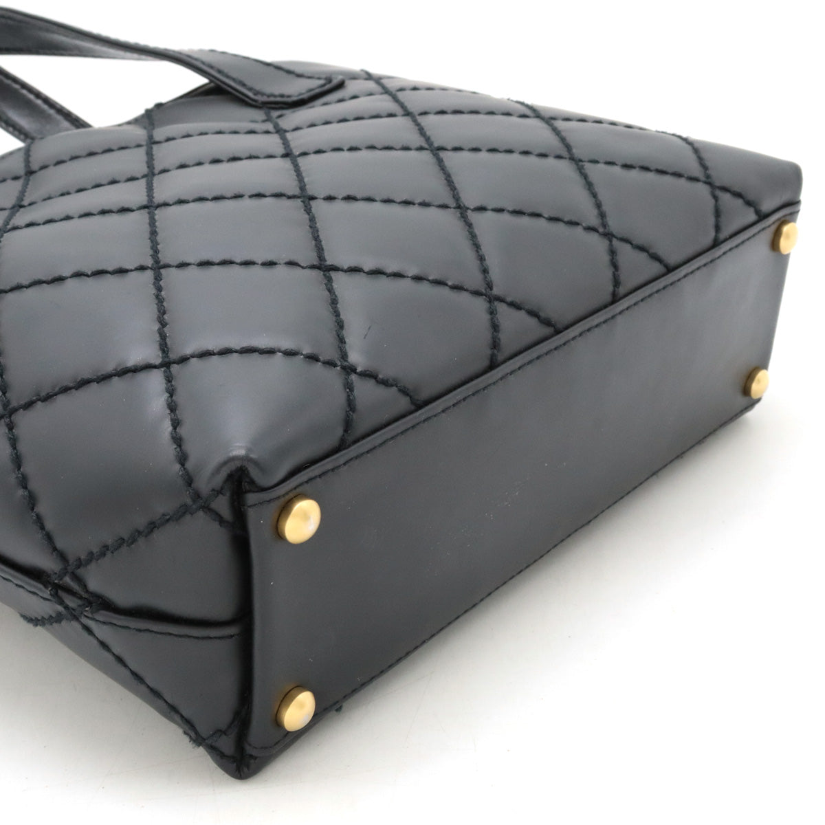 Top Quality Chanel Wild Stitch Leather Tote Bag Black