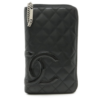 Top Quality Chanel Cambon Line Leather Wallet Organizer Black