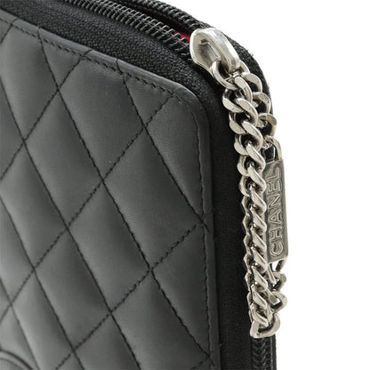 Top Quality Chanel Cambon Line Leather Wallet Organizer Black