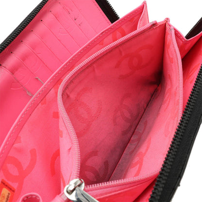 Top Quality Chanel Cambon Line Leather Wallet Organizer Black