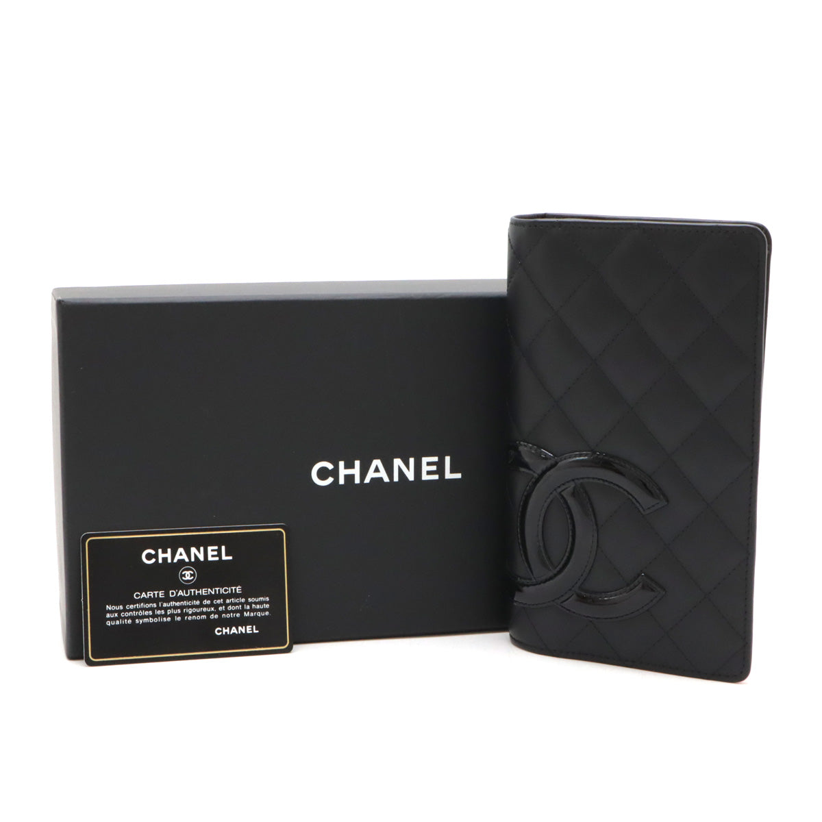 Top Quality Chanel Cambon Line Soft Calf/Enamel Long Wallet A26717