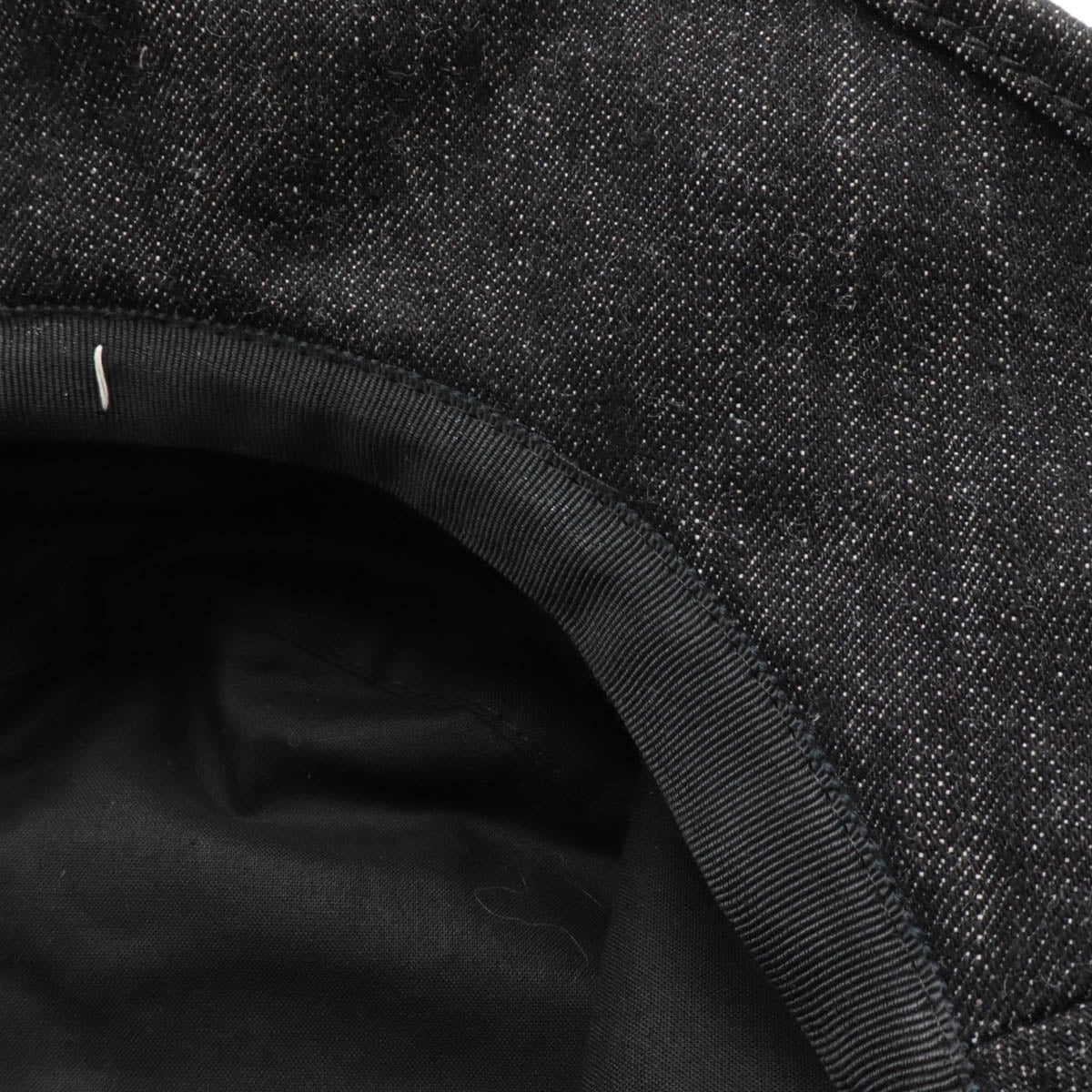 Top Quality Chanel Logo Denim Bucket Hat Black Cotton